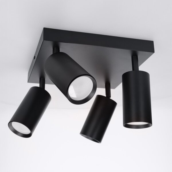Brilagi - Spot LED RGBW dimabil SELE SQUARE 4xGU10/6,5W/230V negru