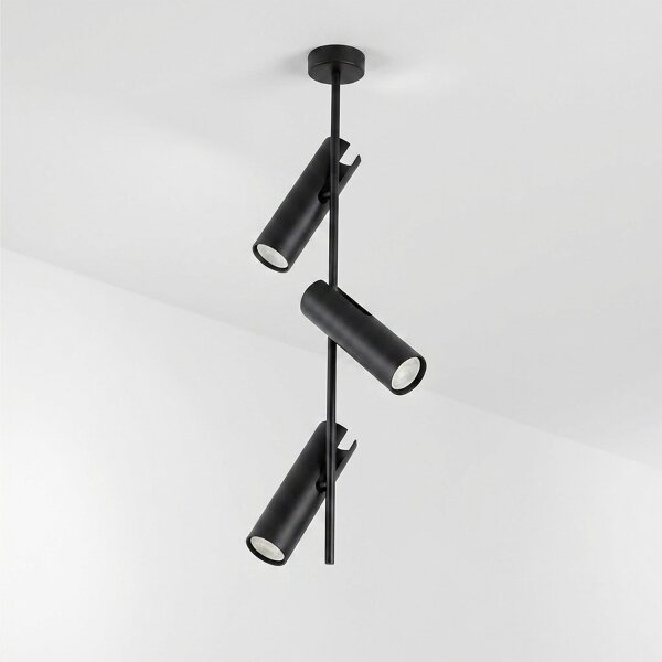 Brilagi - Lustră LED RGBW reglabilă pe tijă BRANCH 3xGU10/6,5W/230V neagră