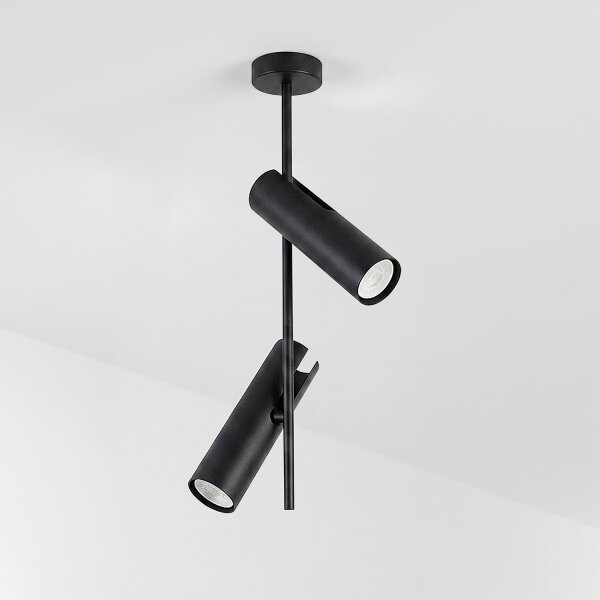Brilagi - Lustră LED RGBW reglabilă pe tijă BRANCH 2xGU10/6,5W/230V neagră