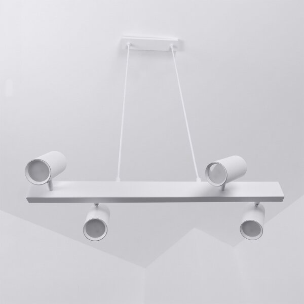 Brilagi - Lustra LED RGBW reglabilă pe cablu SELE 4xGU10/6,5W/230V albă