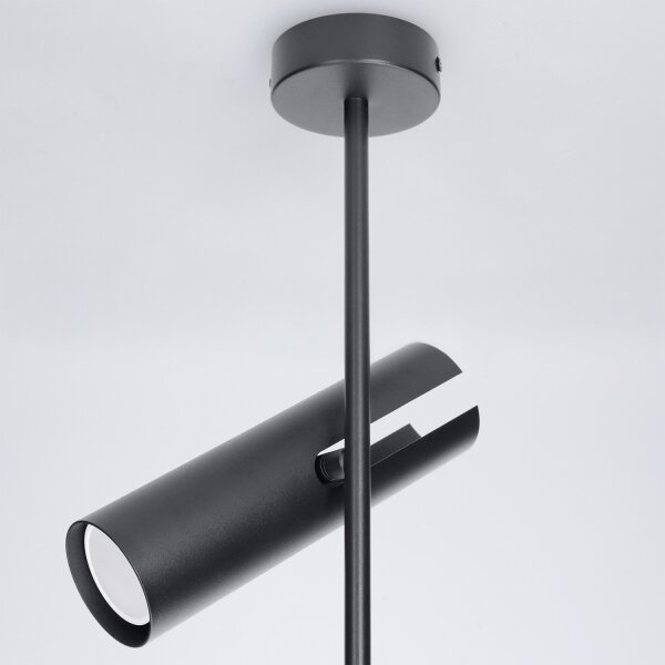 Brilagi - Lustră LED RGBW reglabilă pe tijă BRANCH 2xGU10/6,5W/230V neagră