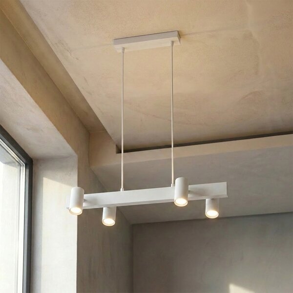 Brilagi - Lustra LED RGBW reglabilă pe cablu SELE 4xGU10/6,5W/230V albă