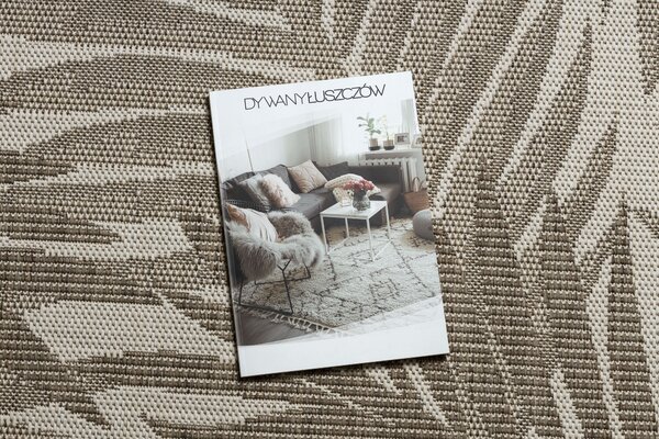 Covor sisal Floorlux 20504 Frunze şampanie si gri Junglă - SECUNDAR-COTATI PRODUSUL