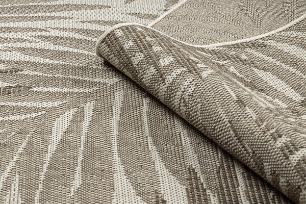 Covor sisal Floorlux 20504 Frunze şampanie si gri Junglă - SECUNDAR-COTATI PRODUSUL