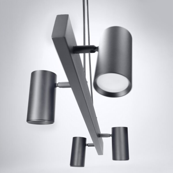 Brilagi - Lustru LED RGBW dimmabil suspendat pe cablu SELE 4xGU10/6,5W/230V negru