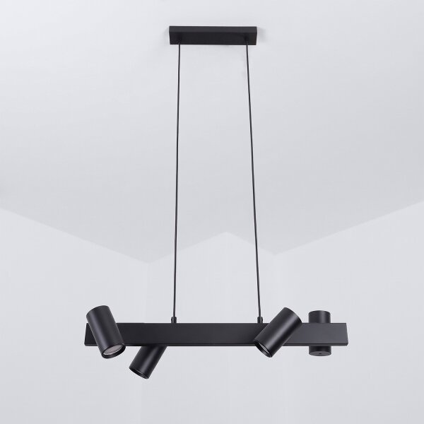 Brilagi - Lustru LED RGBW dimmabil suspendat pe cablu SELE 4xGU10/6,5W/230V negru
