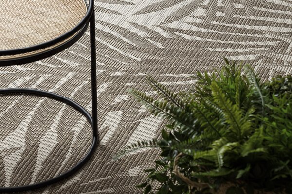 Covor sisal Floorlux 20504 Frunze şampanie si gri Junglă - SECUNDAR-COTATI PRODUSUL