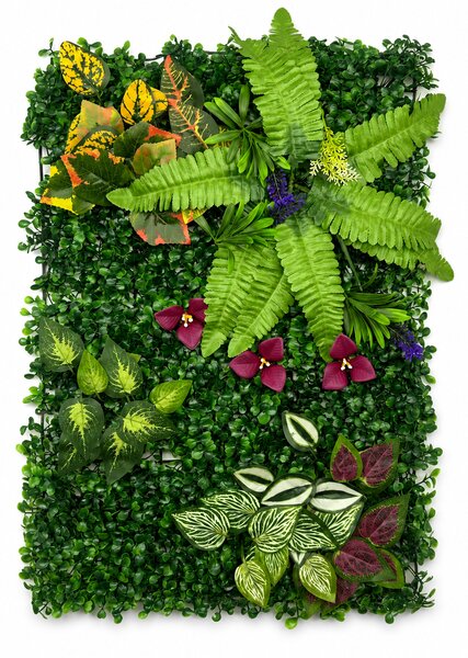 Panou decorativ din verdeață artificială, Gradina 60x40cm