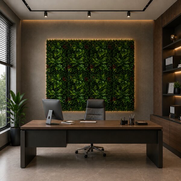 Panou decorativ din verdeață artificială, Colț de Pădure 60x40cm