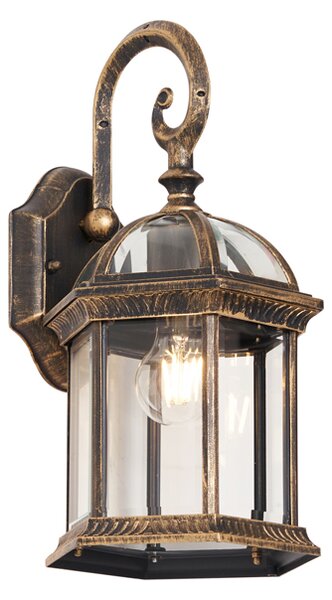 Lampă clasică de perete pentru exterior auriu antic IP44 - Glasgow