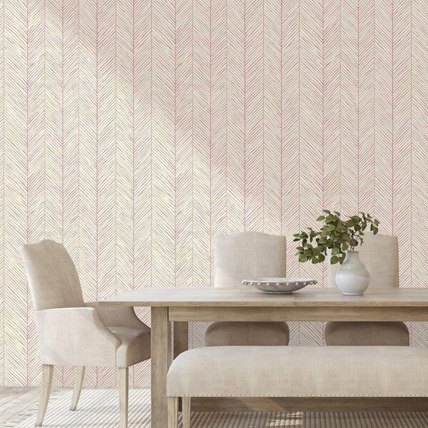 Fototapet model chevron roz delicat