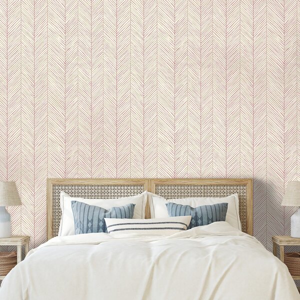 Fototapet model chevron roz delicat