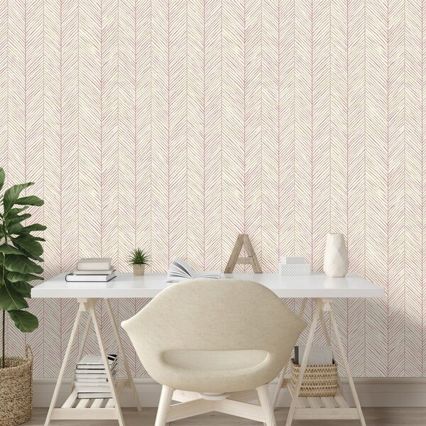 Fototapet model chevron roz delicat