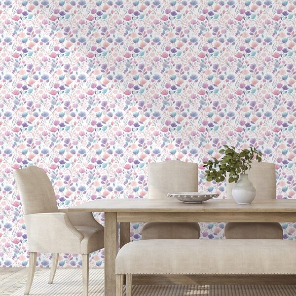 Fototapet model floral pastelat