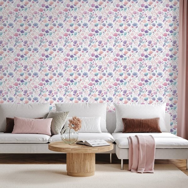 Fototapet model floral pastelat