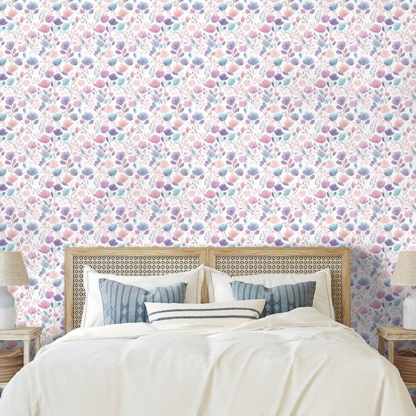 Fototapet model floral pastelat