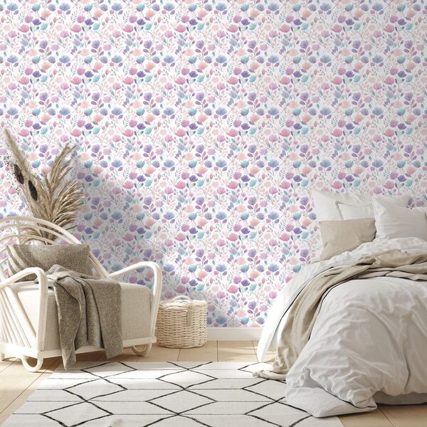 Fototapet model floral pastelat