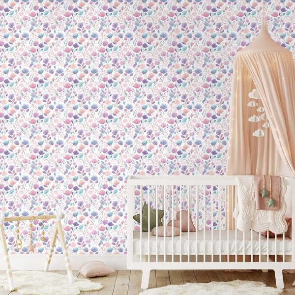 Fototapet model floral pastelat