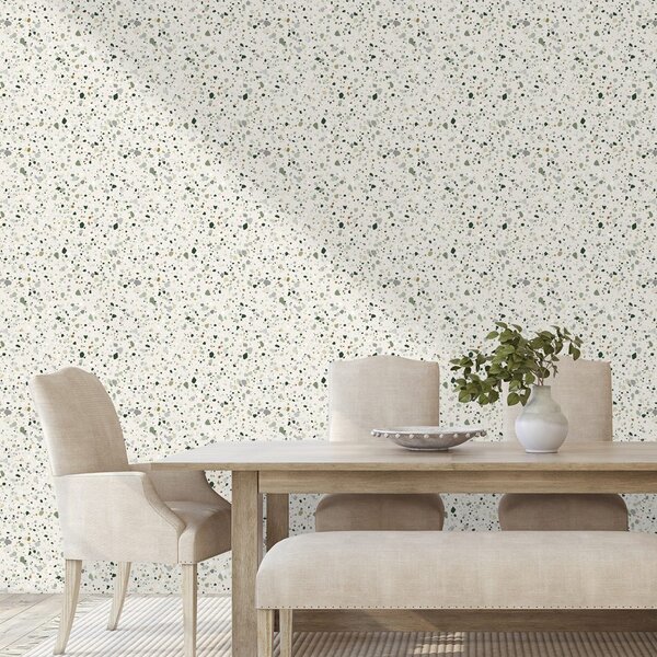 Tapet model terrazzo verde delicat
