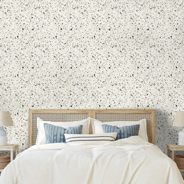 Tapet model terrazzo verde delicat