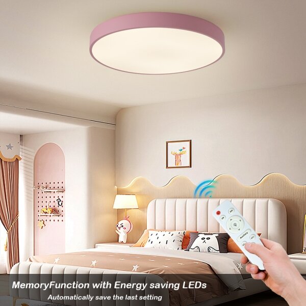 Brilagi - Plafonieră LED dimabilă POOL LED/60W/230V 3000-6000K 60 cm roz+telecomandă