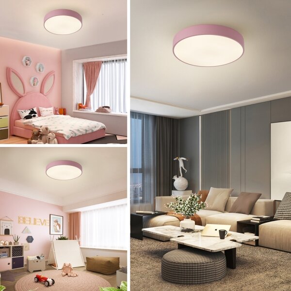 Brilagi - Plafonieră LED dimabilă POOL LED/48W/230V 3000-6000K 40 cm roz+telecomandă