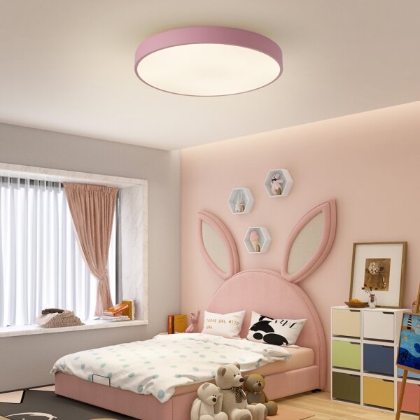 Brilagi - Plafonieră LED dimabilă POOL LED/60W/230V 3000-6000K 60 cm roz+telecomandă