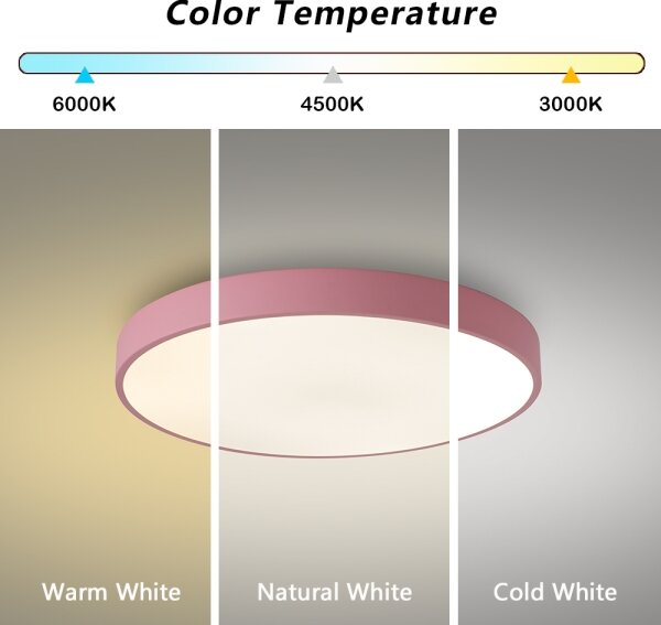 Brilagi - Plafonieră LED POOL LED/60W/230V 3000/4000/6000K 50 cm roz