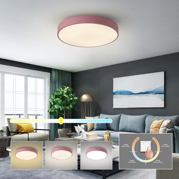 Brilagi - Plafonieră LED POOL LED/60W/230V 3000/4000/6000K 50 cm roz