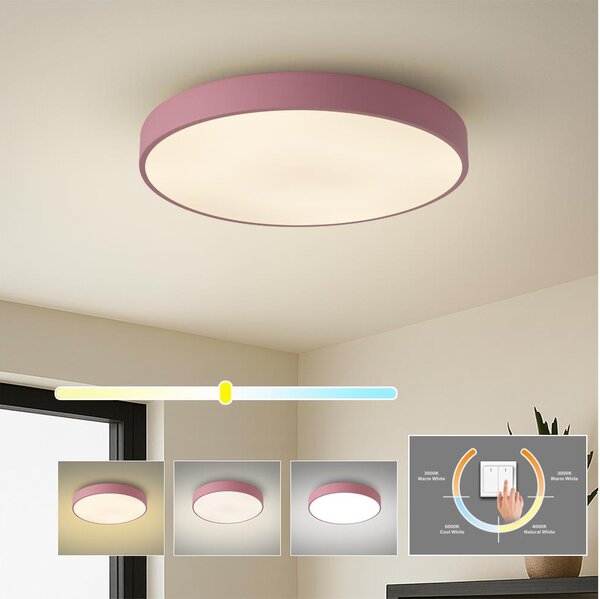 Brilagi - Plafonieră LED POOL LED/60W/230V 3000/4000/6000K 50 cm roz