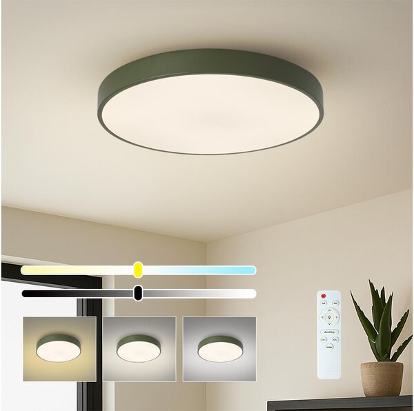 Brilagi - Plafonieră LED dimabilă POOL LED/60W/230V 3000-6000K 50 cm verde+telecomandă