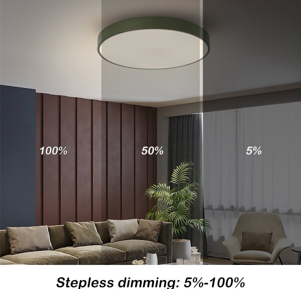 Brilagi - Plafonieră LED dimabilă POOL LED/60W/230V 3000-6000K 50 cm verde+telecomandă