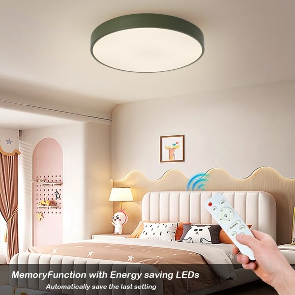 Brilagi - Plafonieră LED dimabilă POOL LED/60W/230V 3000-6000K 50 cm verde+telecomandă
