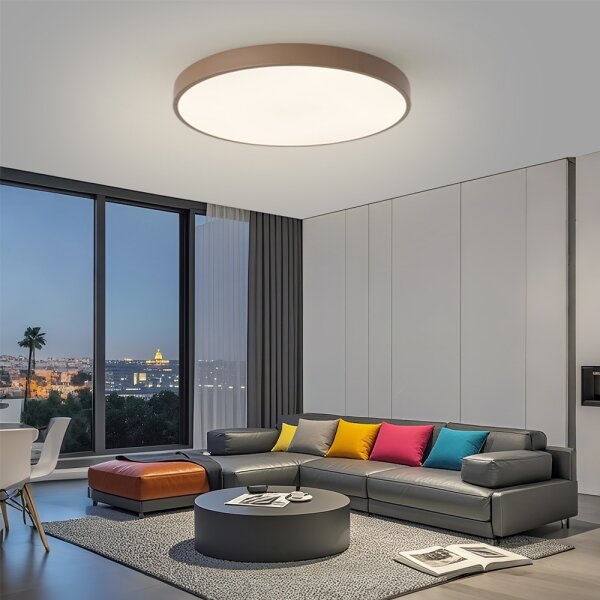 Brilagi - Plafonieră LED POOL, 100 W, 230 V, 3000/4000/6000 K, 80 cm, maro