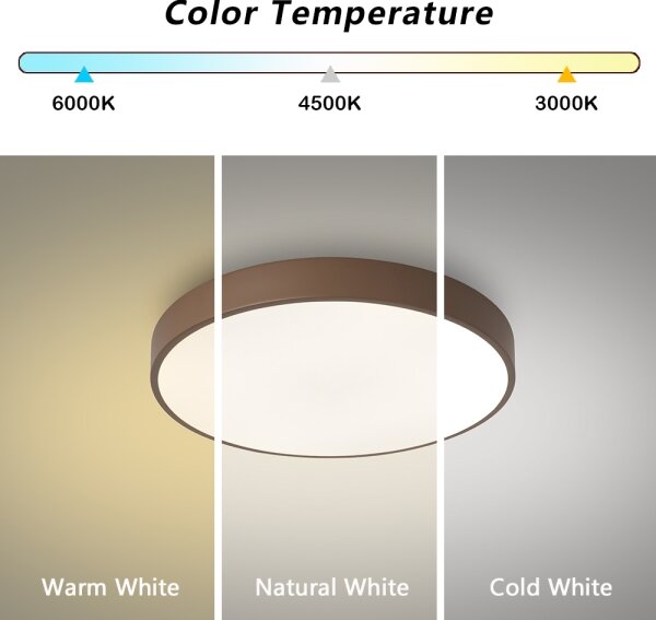 Brilagi - Plafonieră LED POOL LED/36W/230V 3000/4000/6000K 30 cm maro