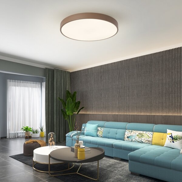 Brilagi - Plafonieră LED dimabilă POOL LED/60W/230V 3000-6000K 60 cm maro, cu telecomandă
