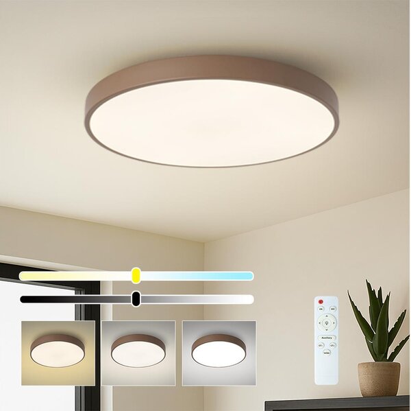 Brilagi - Plafonieră LED dimabilă POOL LED/60W/230V 3000-6000K 60 cm maro, cu telecomandă