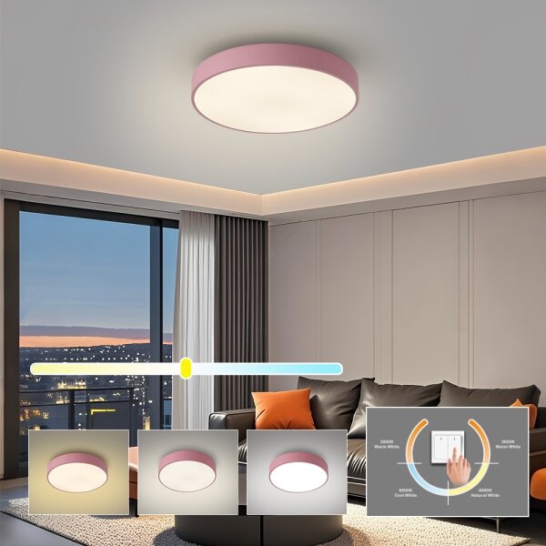 Brilagi - Plafonieră LED POOL LED/36W/230V 3000/4000/6000K 30 cm roz