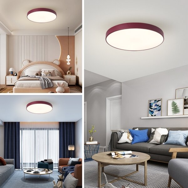 Brilagi-LED Plafonieră reglabilă POOL LED/60W/230V 3000-6000K 60 cm bordo + telecomandă