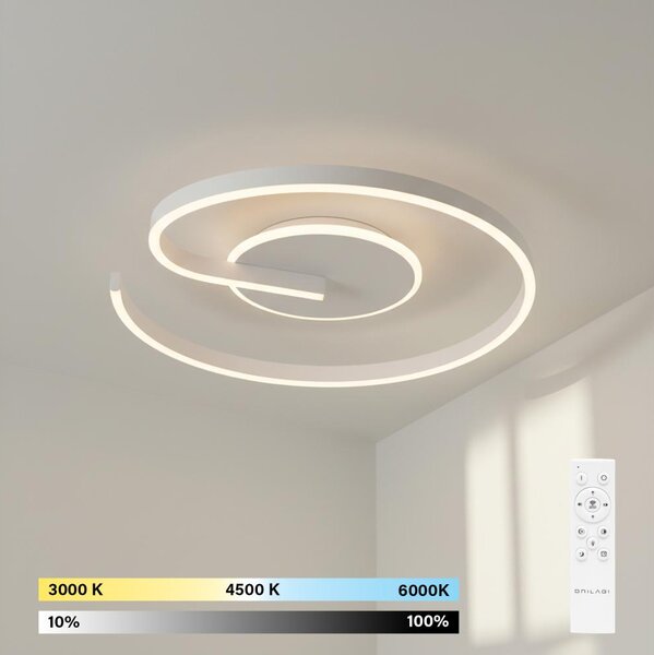 Plafonieră LED dimabilă Brilagi SPIRAL, 56W, 230V, 3000/4000/6000K + telecomandă