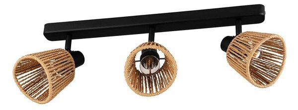 Eglo 44131 - Plafonieră cu 3 spoturi KEELBY, 3x E14 (max. 10W), 230V, negru/bej