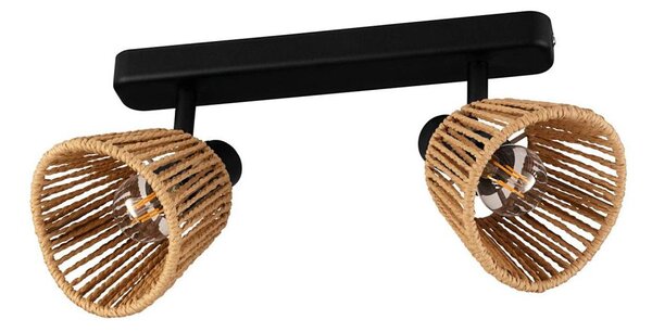 Eglo 44129 - Spot KEELBY 2xE14/10W/230V negru/bej
