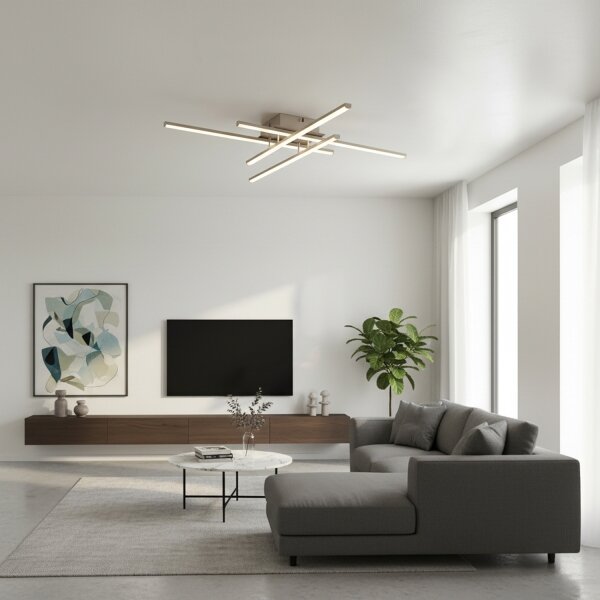 Brilagi - Plafonieră LED STRIPES, 37W, 230V, argintie