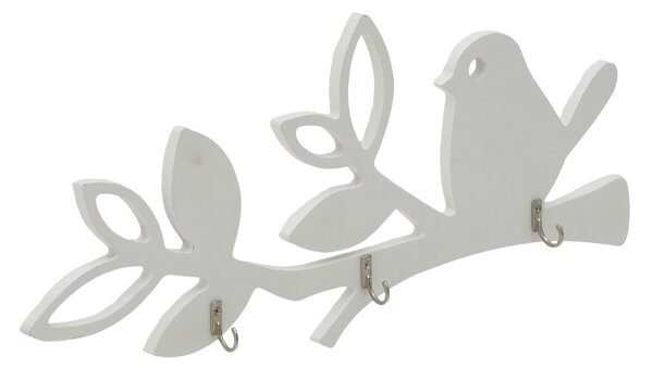 Cuier Birds White, InArt, 42x3x18 cm, plastic