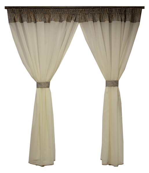 Perdea Velaria in ivoire si tafta, 350x185 cm