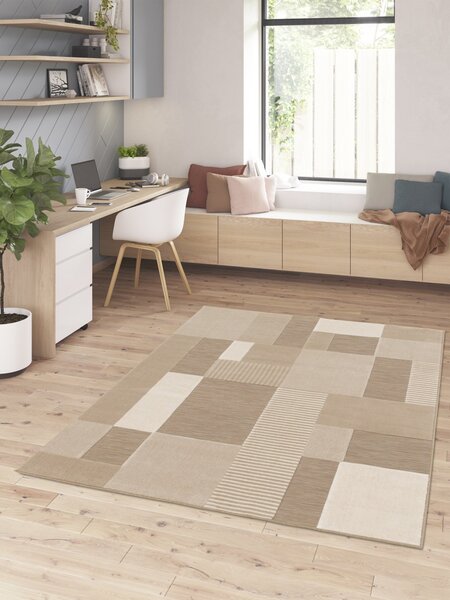 Covor Living Dormitor, Model Belgian 24501 652, Colectia Rio, Bej 160 x 230
