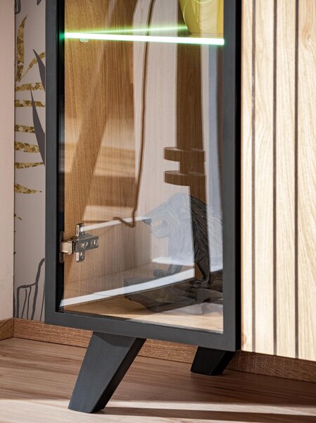 Mobilier living Lyran (hikora jackson + negru (cu iluminat LED). 1097694