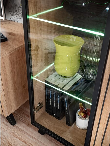 Mobilier living Lyran (hikora jackson + negru (cu iluminat LED). 1097694