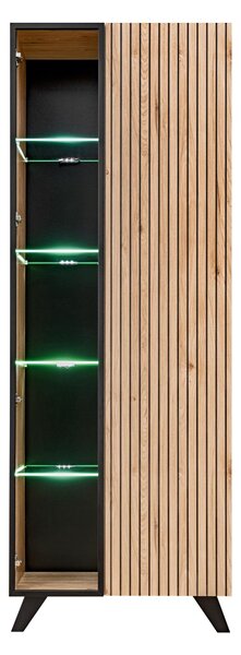 Vitrină Lyran WSW (hikora jackson + negru (cu iluminat LED). 1097695