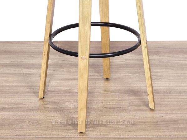 Scaun bar Elynah 65 (negru + stejar). Promo -21%. 1136382